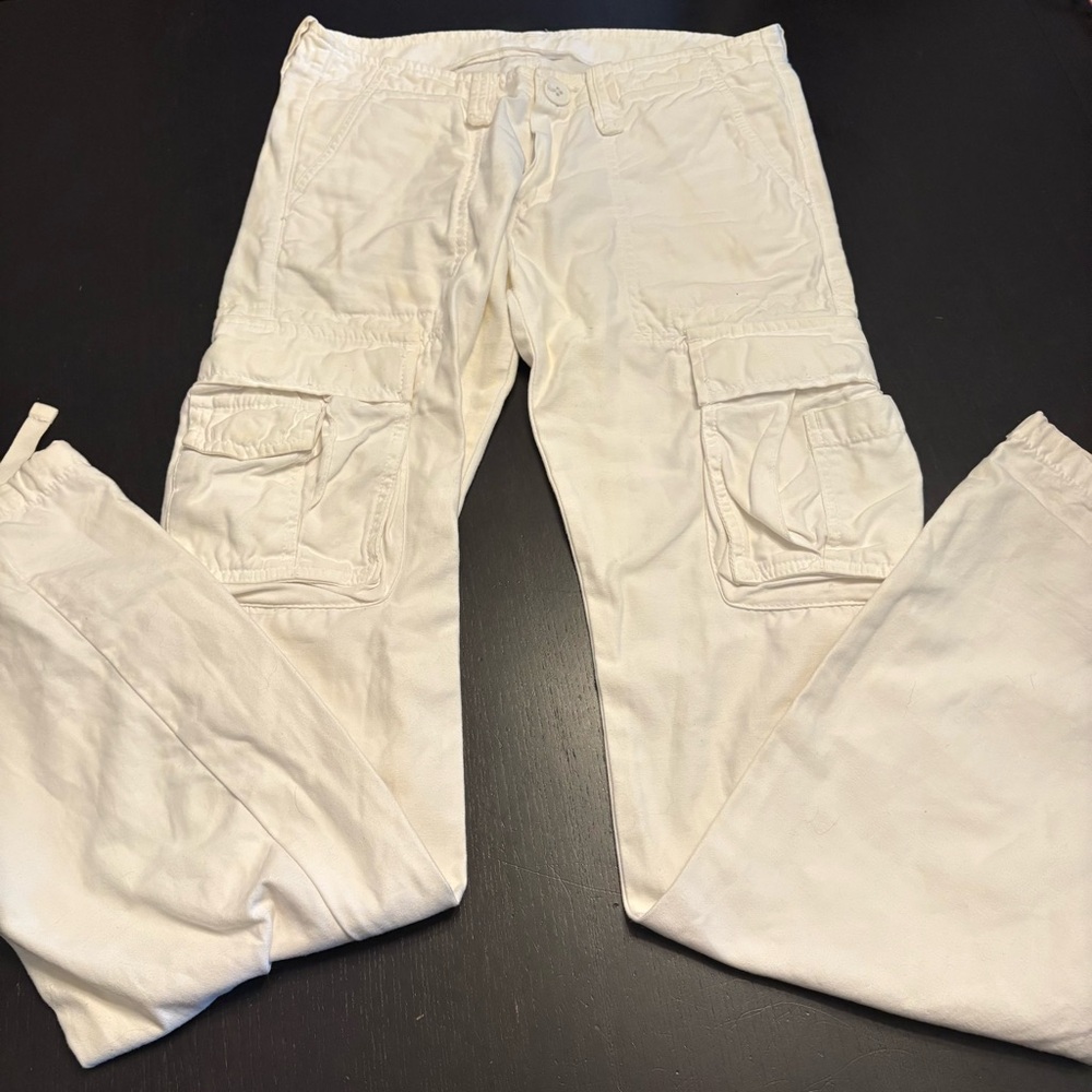 Vintage Le Temps Des Cerises White Low Rise Cargo Pants